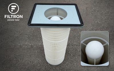 Nuevo desarrollo. Filtro con tapa rectangular y superficie filtrante extendida.